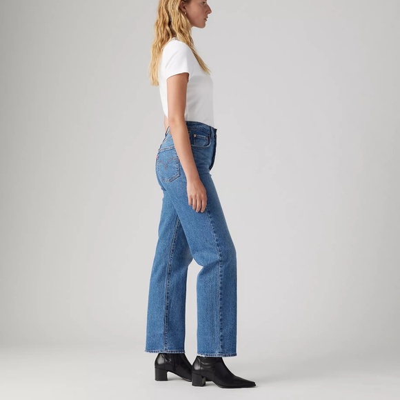 LEVI’S Premium Ribcage Straight Ankle Jeans in Dance Around Size 24 - Picture 8 of 10